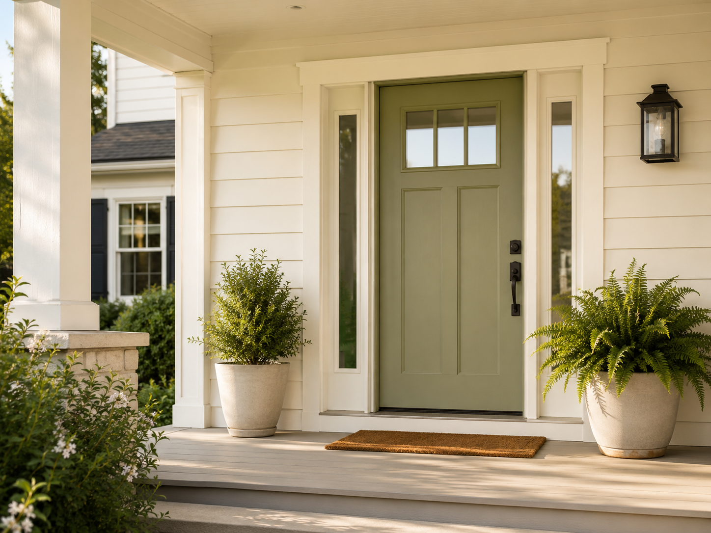 Welcoming front porch of a BedBridge home
