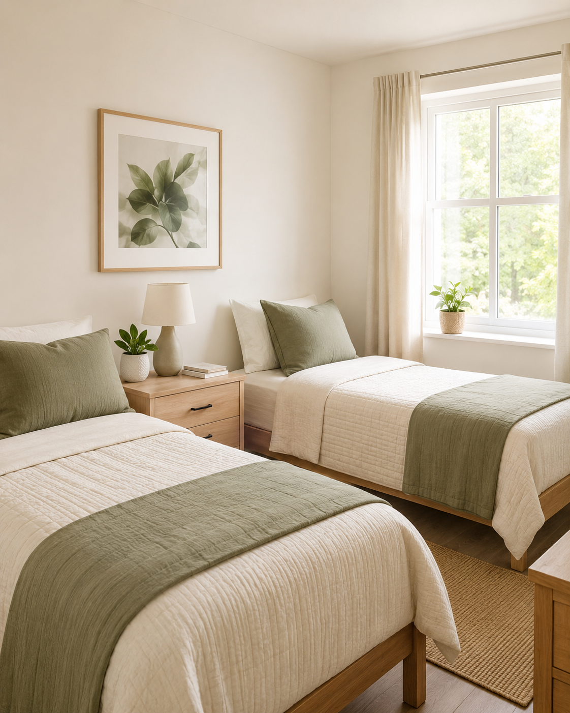 Clean, furnished BedBridge bedroom